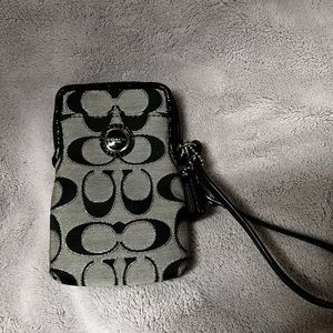 Small coach wristlet